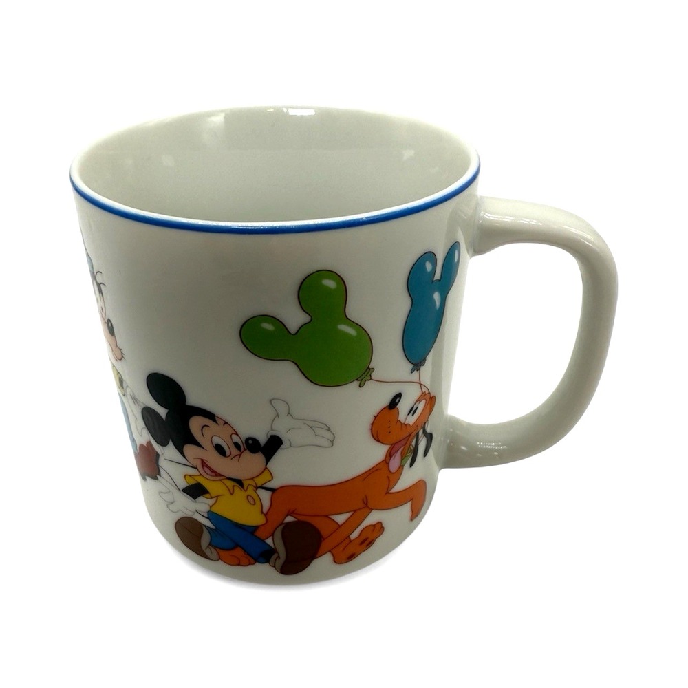 Disney Disneyland Mickey Minnie Goofy Pluto Donald Louie Balloons‎ Mug Japan